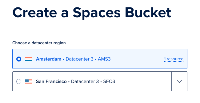Spaces Region Selection
