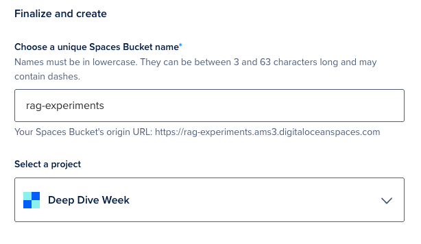 Spaces Bucket Naming
