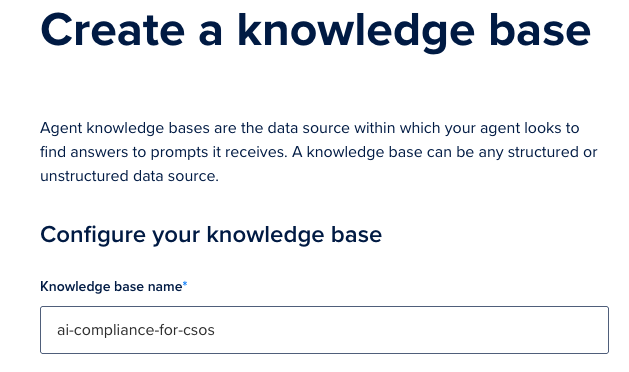 Knowledge Base Configuration