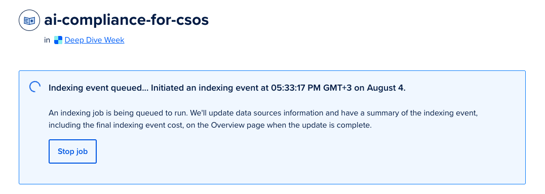 Indexing Queued Notification