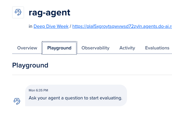 Playground Testing Interface