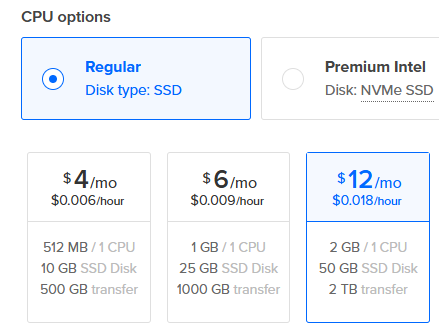 Server Specs 2GB RAM