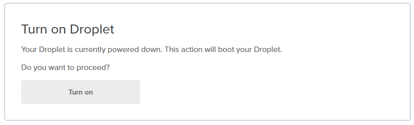Turn On Server Button