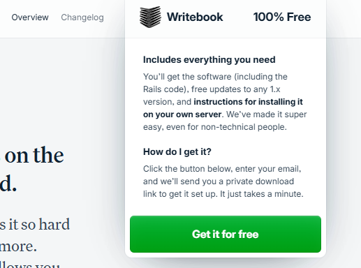 Writebook Once License Page