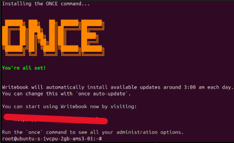 Installation Complete Message